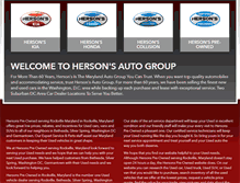 Tablet Screenshot of hersonsauto.com